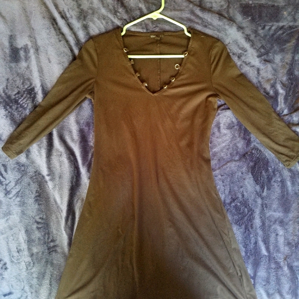 Comfy sweater shift dress.